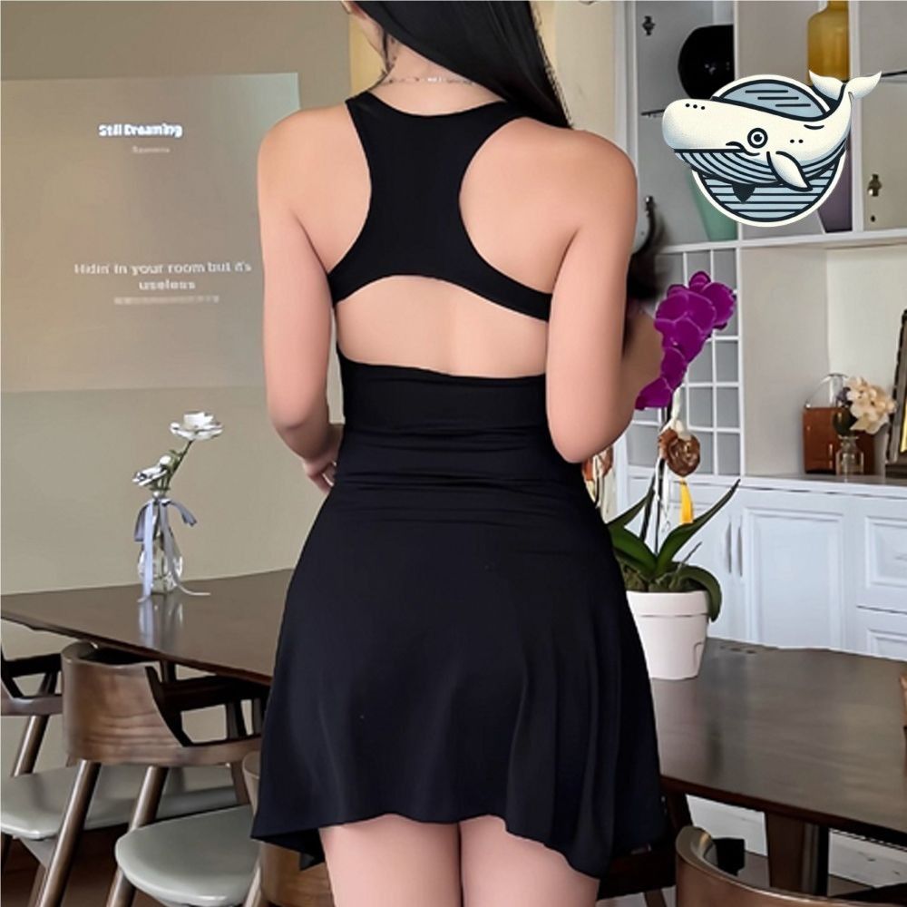 편안한 비치 원피스 여름 룩 슬림 핏 미니