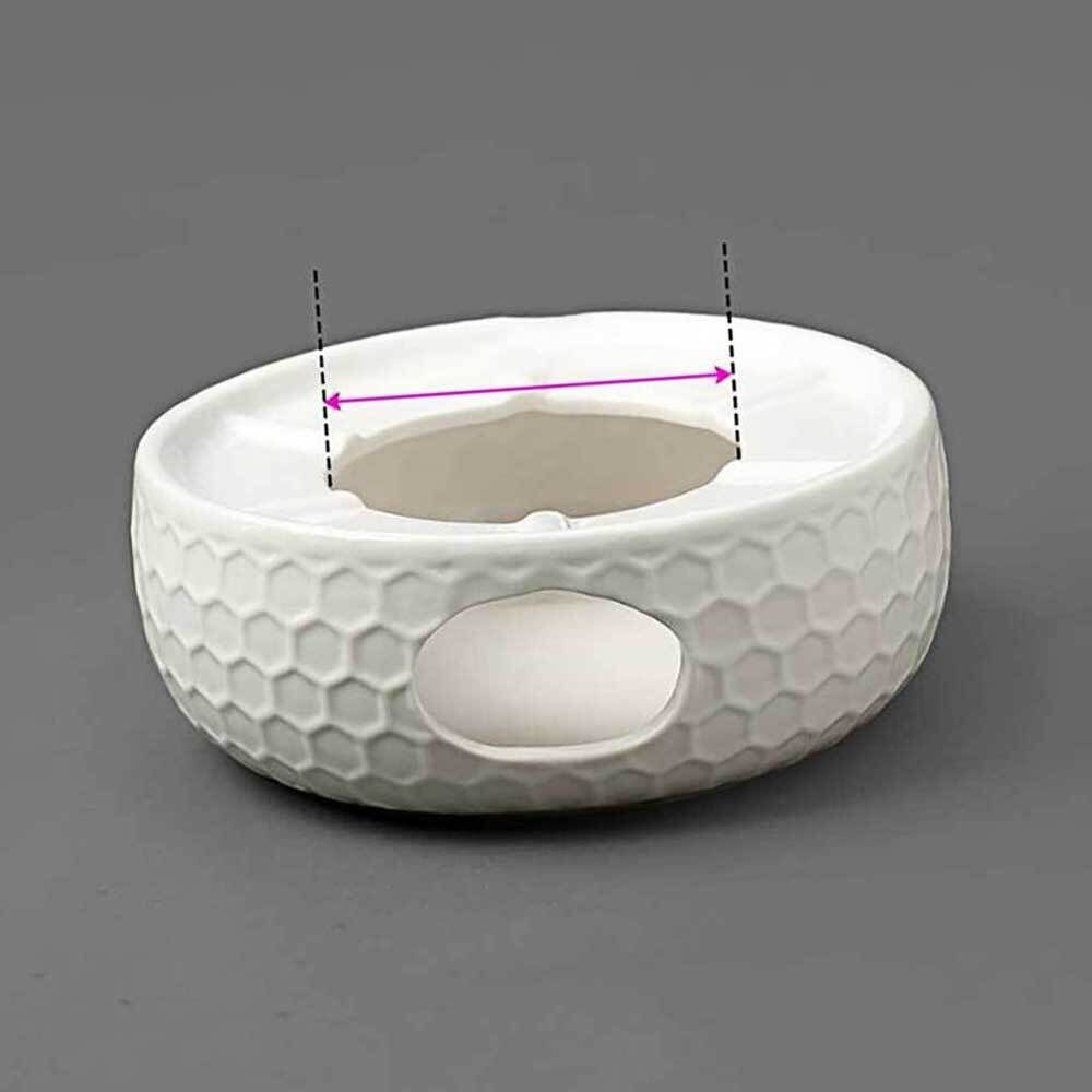 도자기 티팟 티 워머 차용품 양초 히터 육각 화이트