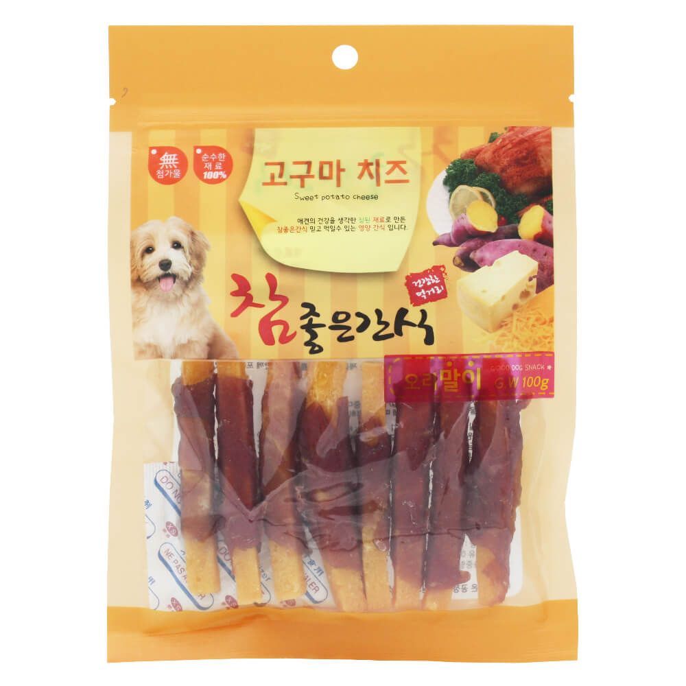 침좋은간식 (10개묶음)고구마치즈(오리말이)100g