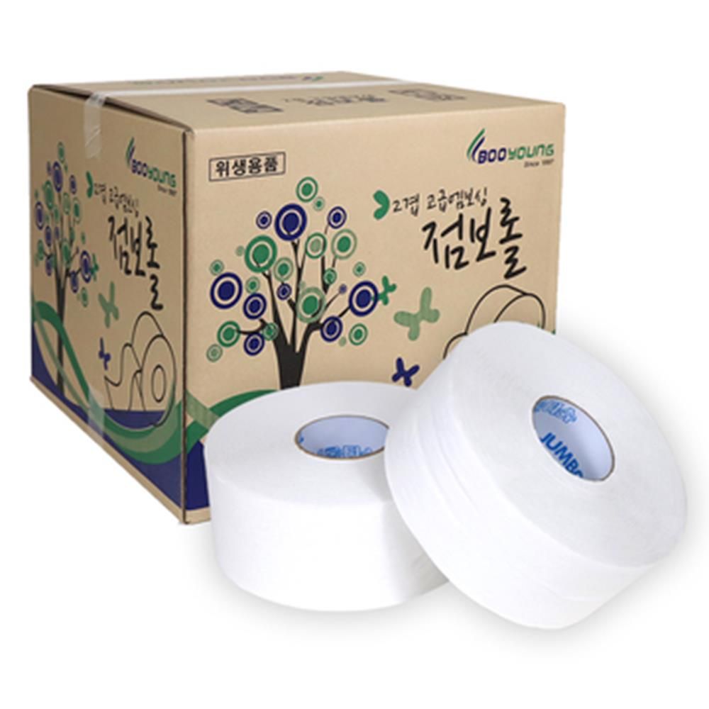 엠보싱점보롤 업소용화장지 2겹 95X200mX16롤 업소용
