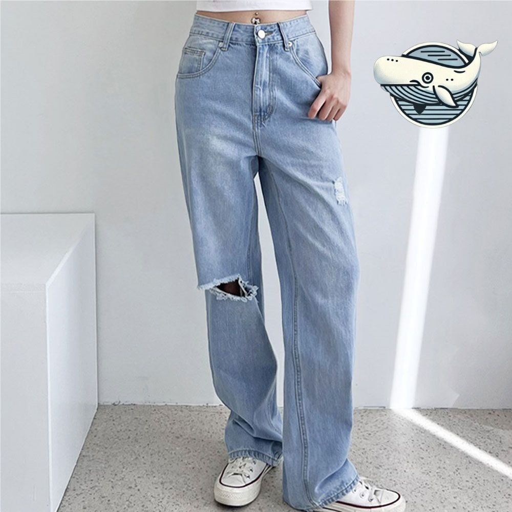 여름 데일리 와이드핏 찢청 바지 인모드 편안한