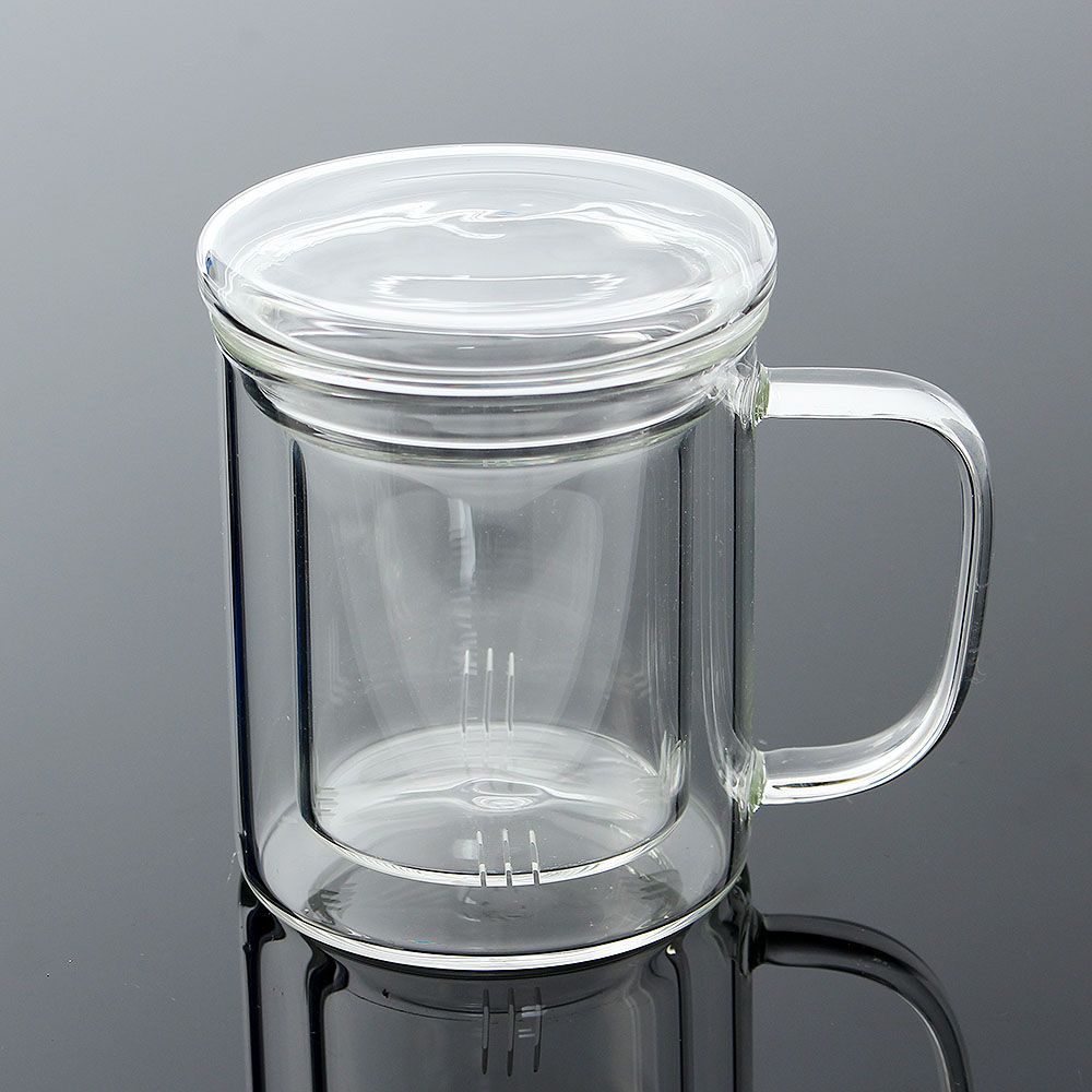 차향 내열 유리 찻잔 티머그 티컵 차우리기 350ml