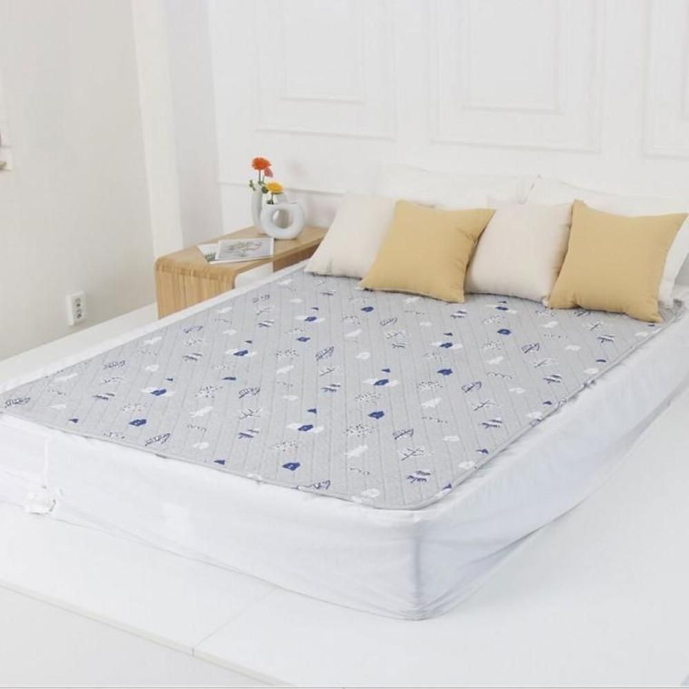 탄소 2인용 온열 장판 전기 매트 전기요 노엘블루 더블