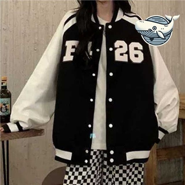 편안한 오버핏 스포티 자켓 캐주얼 야구점퍼