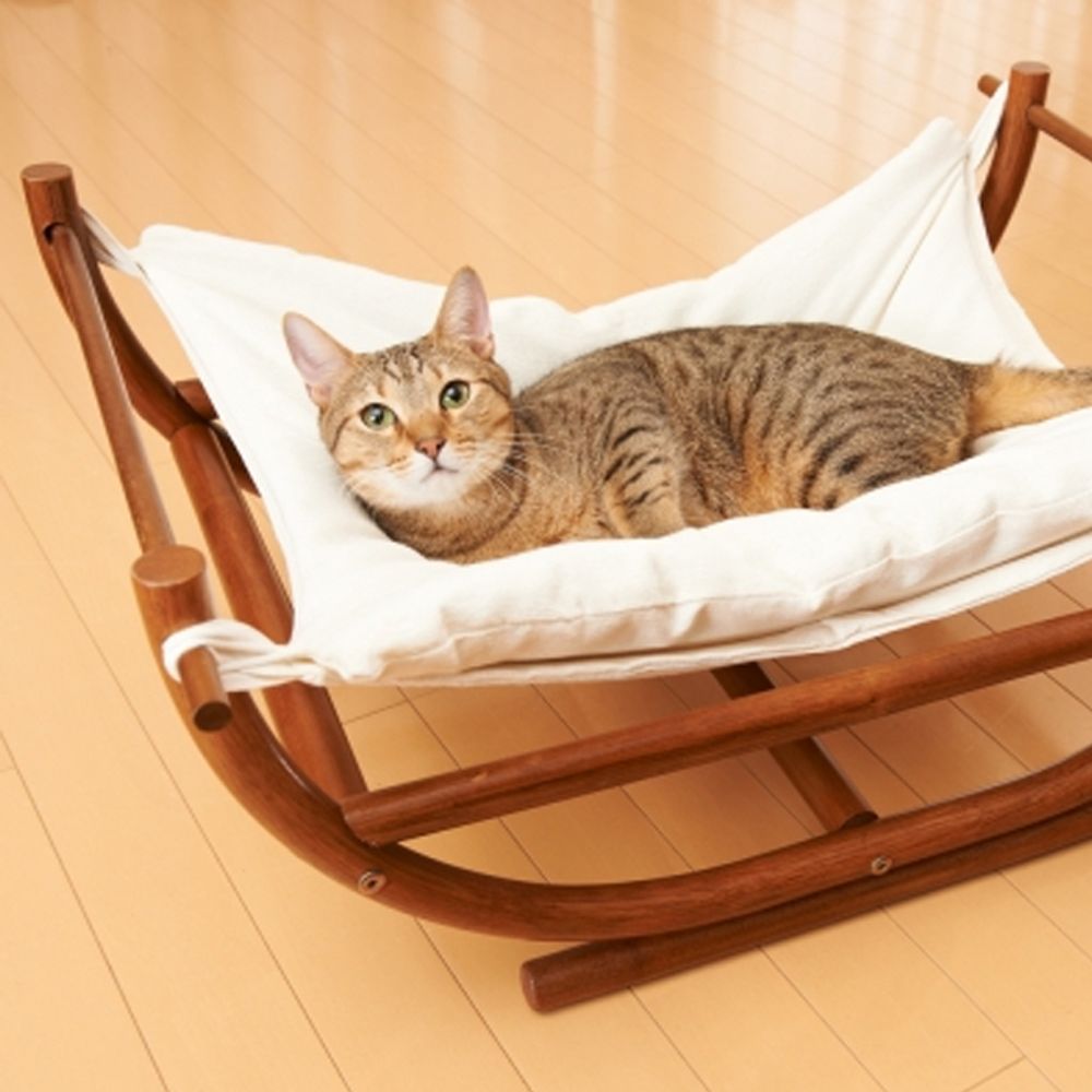 고양이 라탄 해먹 브라운 1P 분리형 침대 하우스