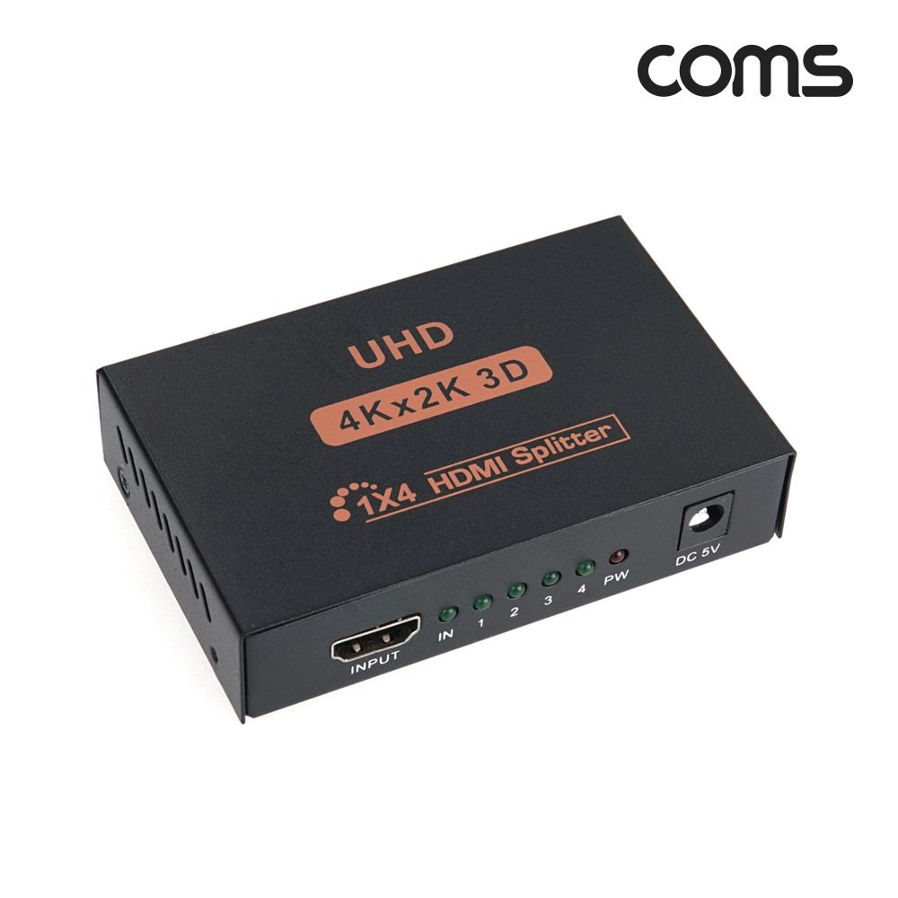 HDMI 분배기 1대4 4K 30Hz 3840x2160 UHD 아답터 포함