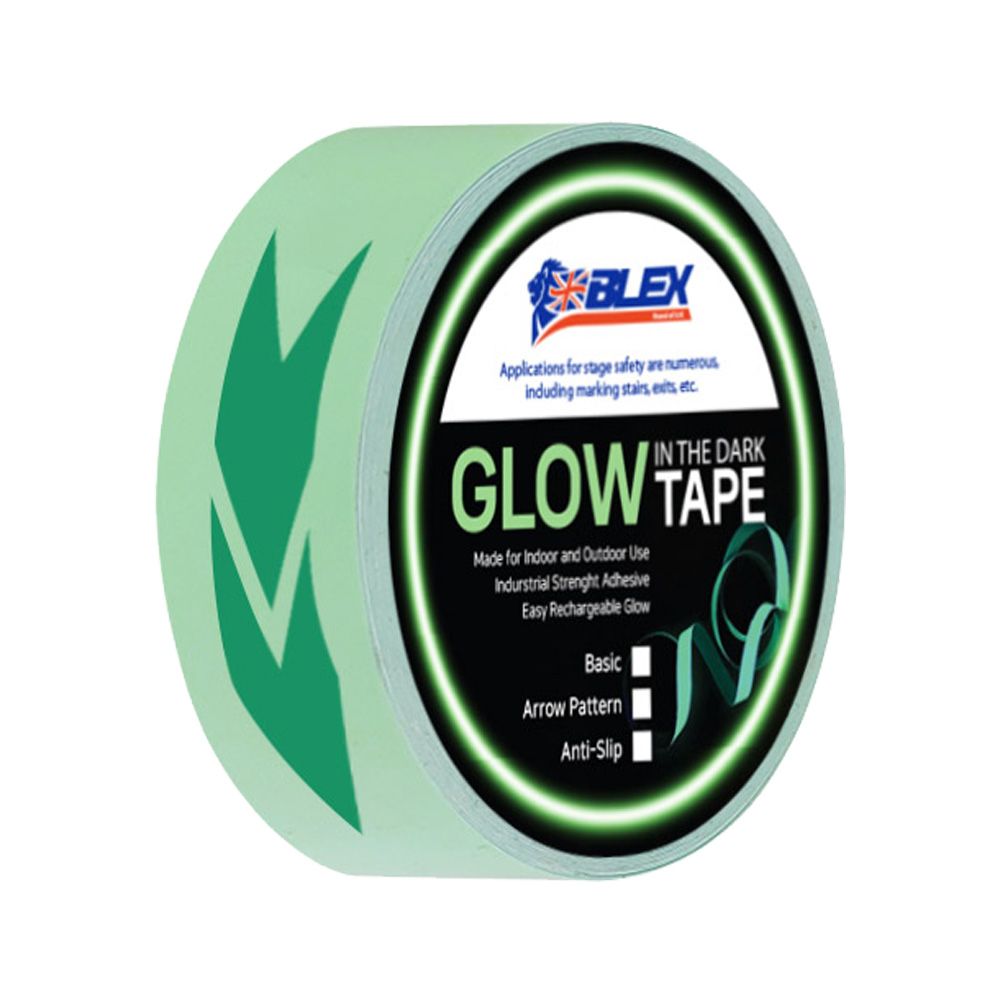 BLEX 방향표시 화살표 야광 축광테이프 25mm x 10M