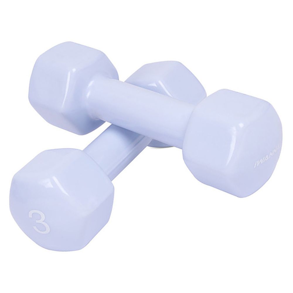 아이워너 육각 아령 3kg 스카이블루 2개 1P 홈트 덤벨