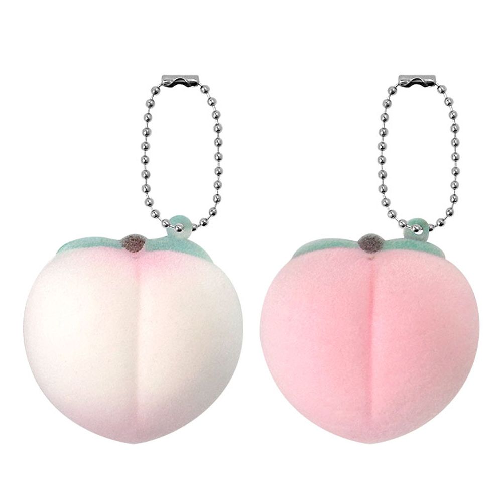 복숭아 패브릭 스퀴시 키링 (4개)