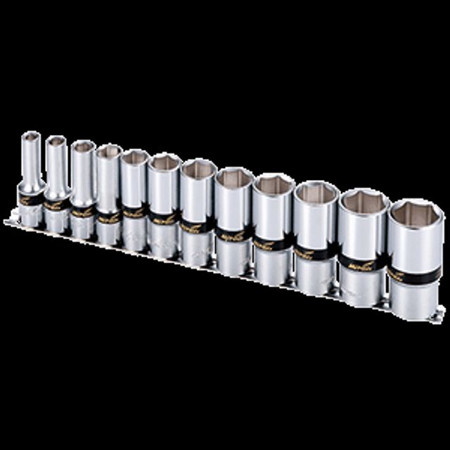 MITOOL 롱소켓렌치세트(6PT) 0141402 3/8DRx12pcs(