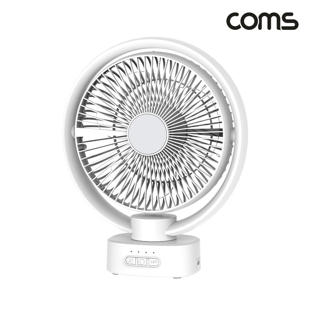 Coms 스탠드형 좌우회전 선풍기 저소음 LED