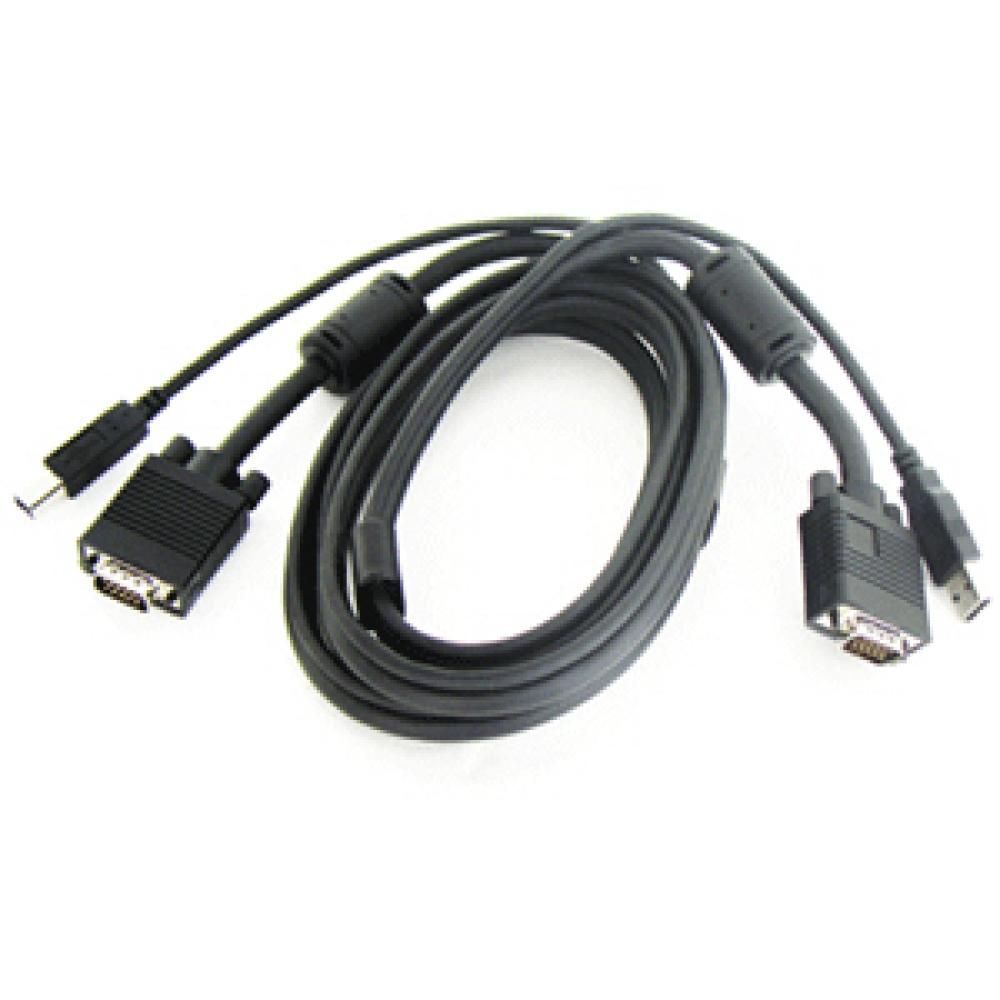 Coms KVM 케이블 5M HD15M USB AB