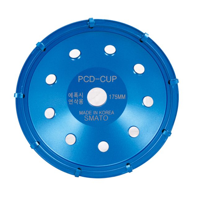 스마토 다이아몬드쏘PCD컵 1EA 180mm(7)x9P 에폭시-