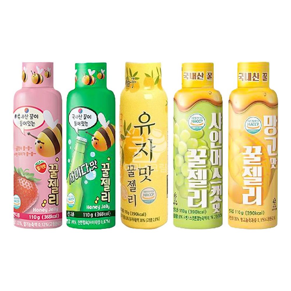 꿀젤리 5종세트 (딸기+사이다+유자+샤인+망고)