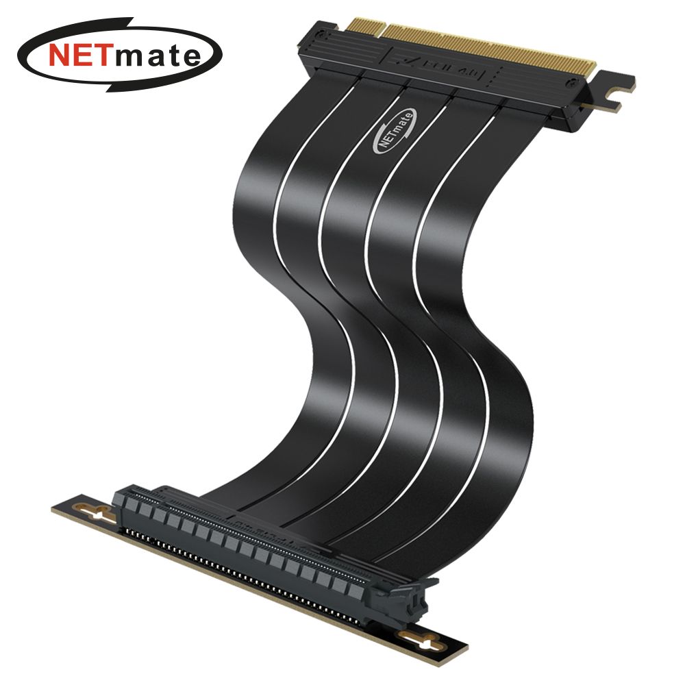 PCI-E 4.0 라이저 케이블 200mm (블랙 90도)