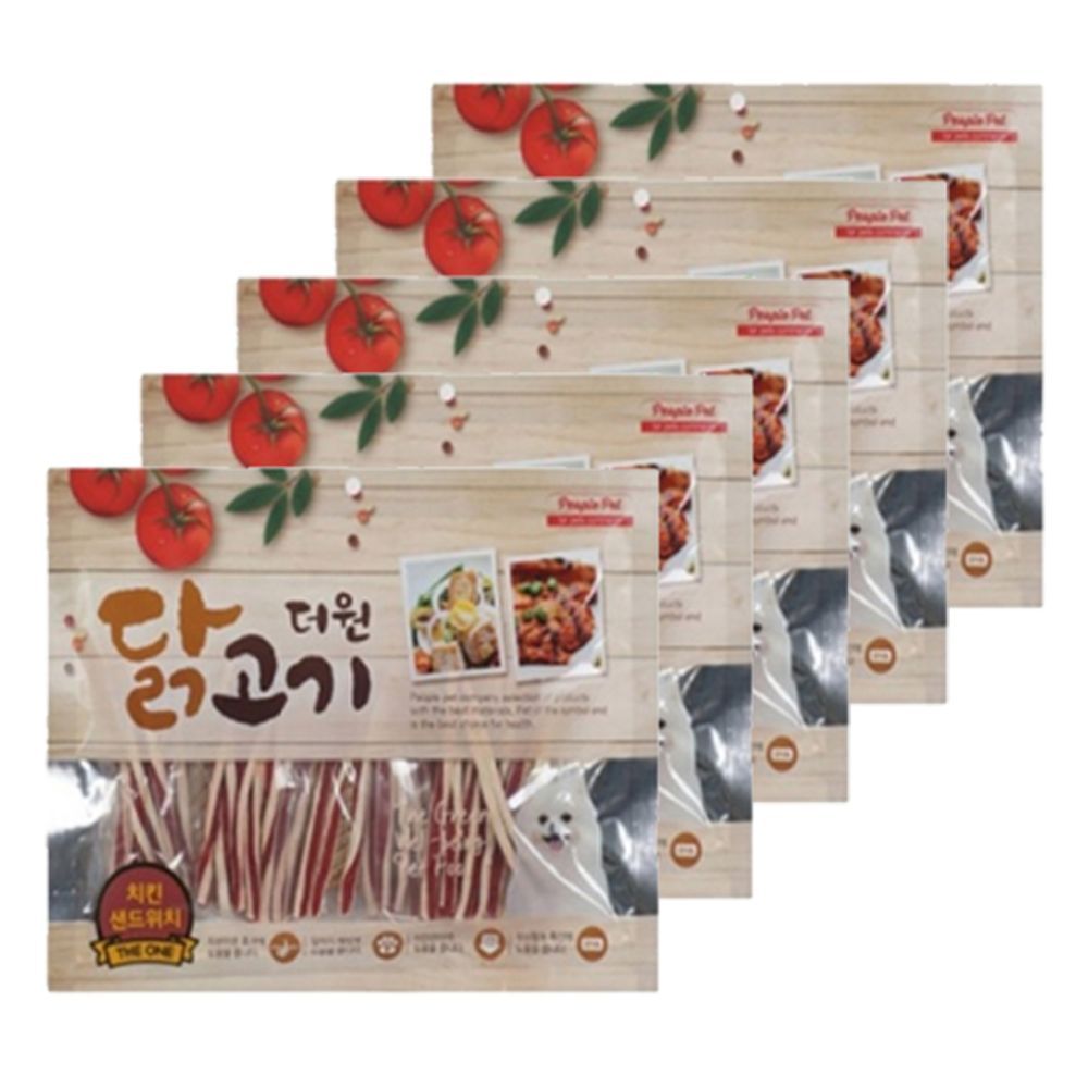 강아지 샌드위치 치킨 일상 300g 5P 반려견 육포 간식