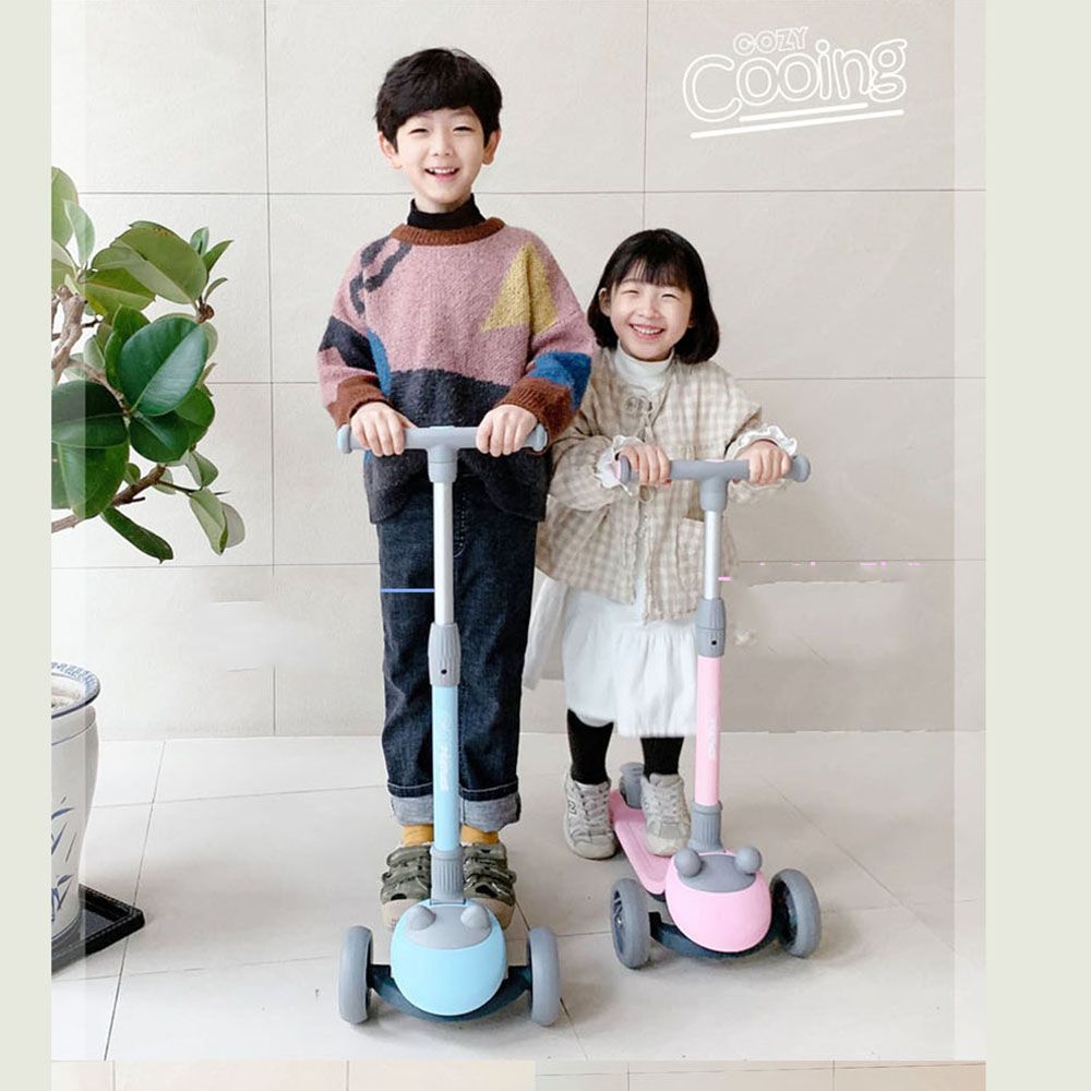 코지쿠잉 킥보드 원터치 접이식 LED 발광바퀴 3단조절