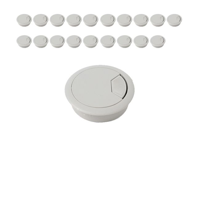 타공한 구멍 커버해주는 홀 지름50mm 회색 전선캡 20P