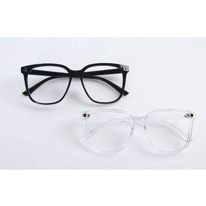 아이티알,NE 블랙 투명 사각 패션 뿔테 안경 자외선차단 심플 예쁜