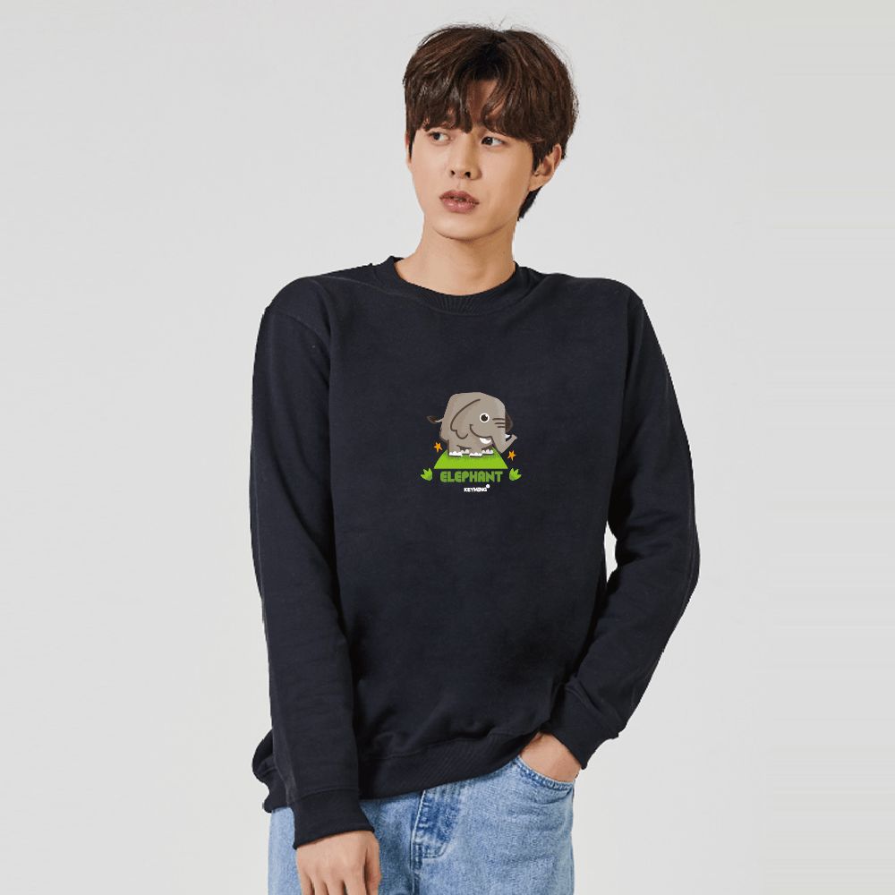 키밍 코끼리 맨투맨 후드티 그래픽