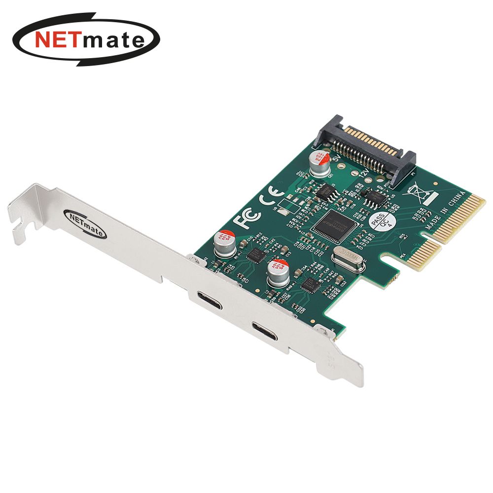 (NETmate) PCI-e C타입 Gen2 2포트 확장카드