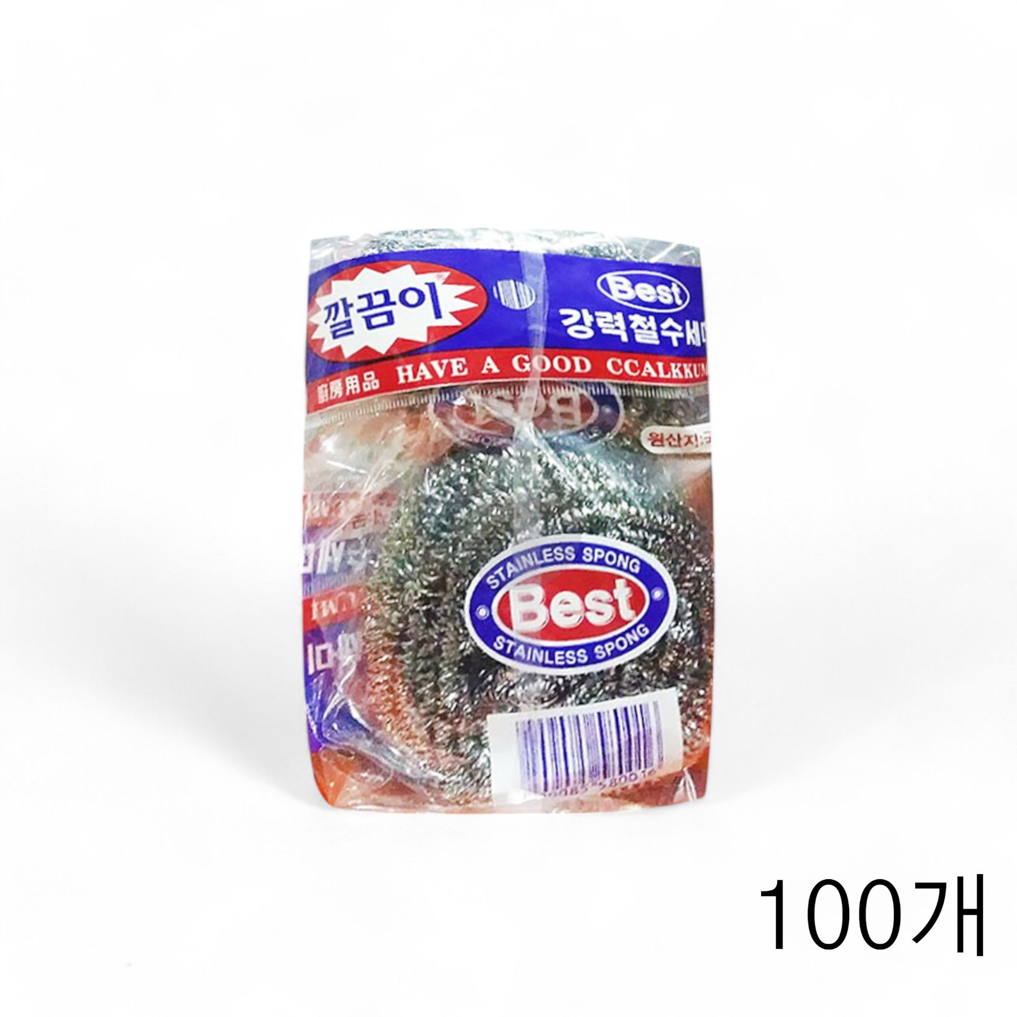 깔끔이 강력 철수세미 35g X 100개 업소용 강력세척