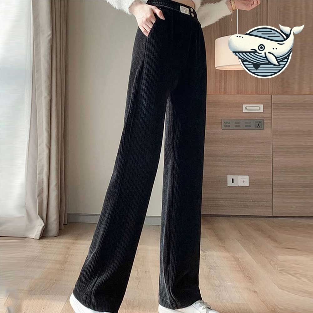편안한 와이드핏 골지팬츠 데일리 하이웨스트