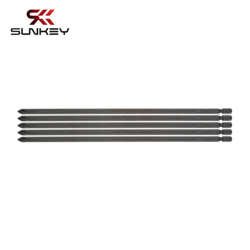 십자 충전드릴 육각 +PH2x6.35 250mm 단면비트 5pcs