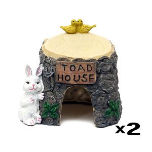 아이티알,NE 토끼나무 햄스터집 은신처 미니하우스 놀이터 장식 X2