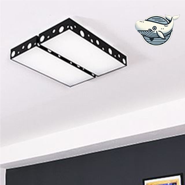모던 블랙 LED 천장조명 2단 거실 조명