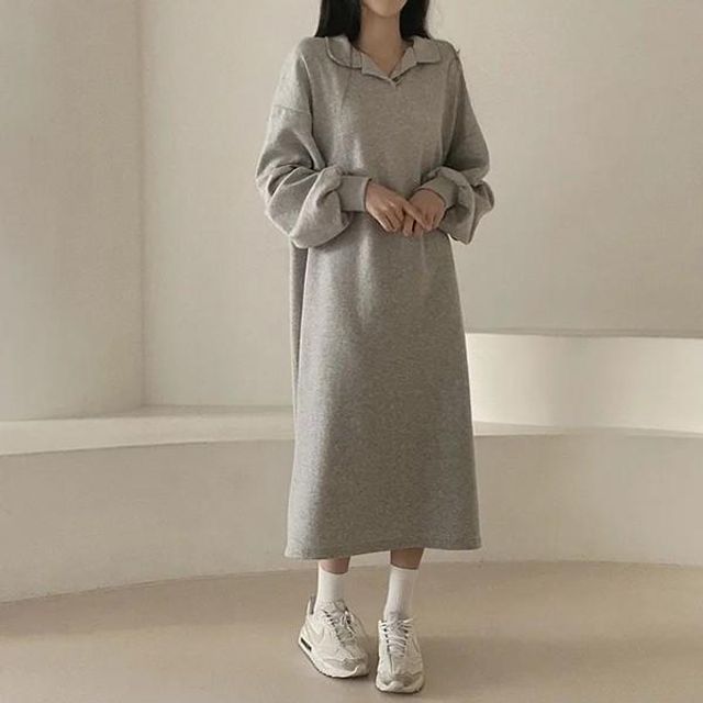 여성 데일리 패션 카라 오버핏 원피스