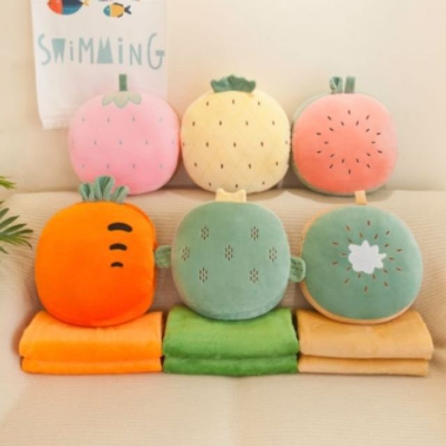 레베카키친 과일 쿠션 무릎담요