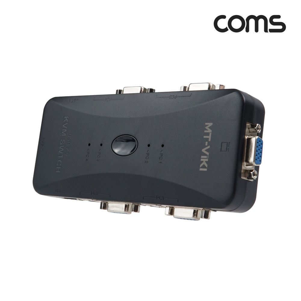 COMS PC4대 연결 4포트 4대1 VGA USB KVM 스위치