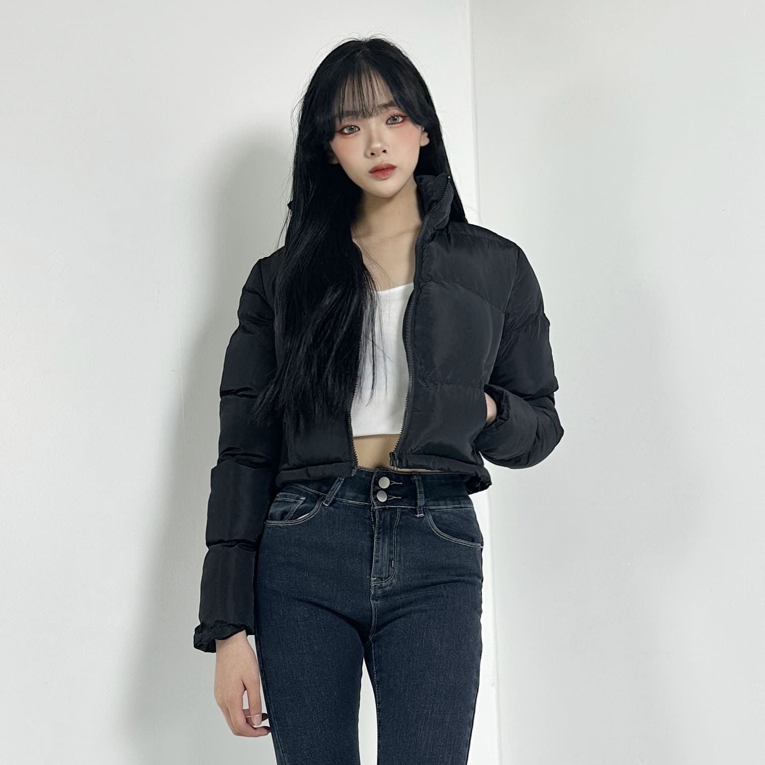 핏보장 모브 핏혁명 크롭 패딩