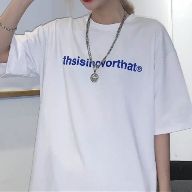 여름 여성 박스 기본 티셔츠 데이 라운드넥 반팔 레터