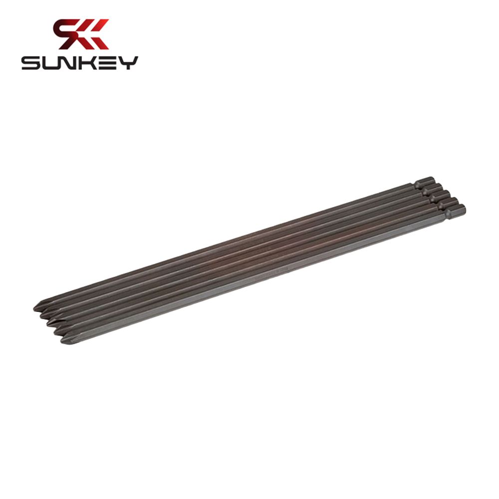 십자비트 전기드릴 +PH2x6.35 250mm 단면비트 5pcs