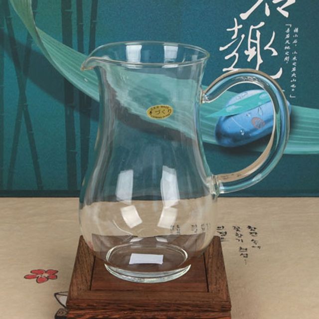 손잡이 유리컵 피즐병 1000ml