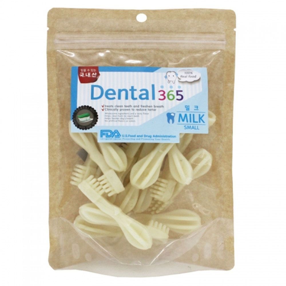 칫솔 모양 강아지 덴탈껌 밀크맛 150g X6개 애견 간식