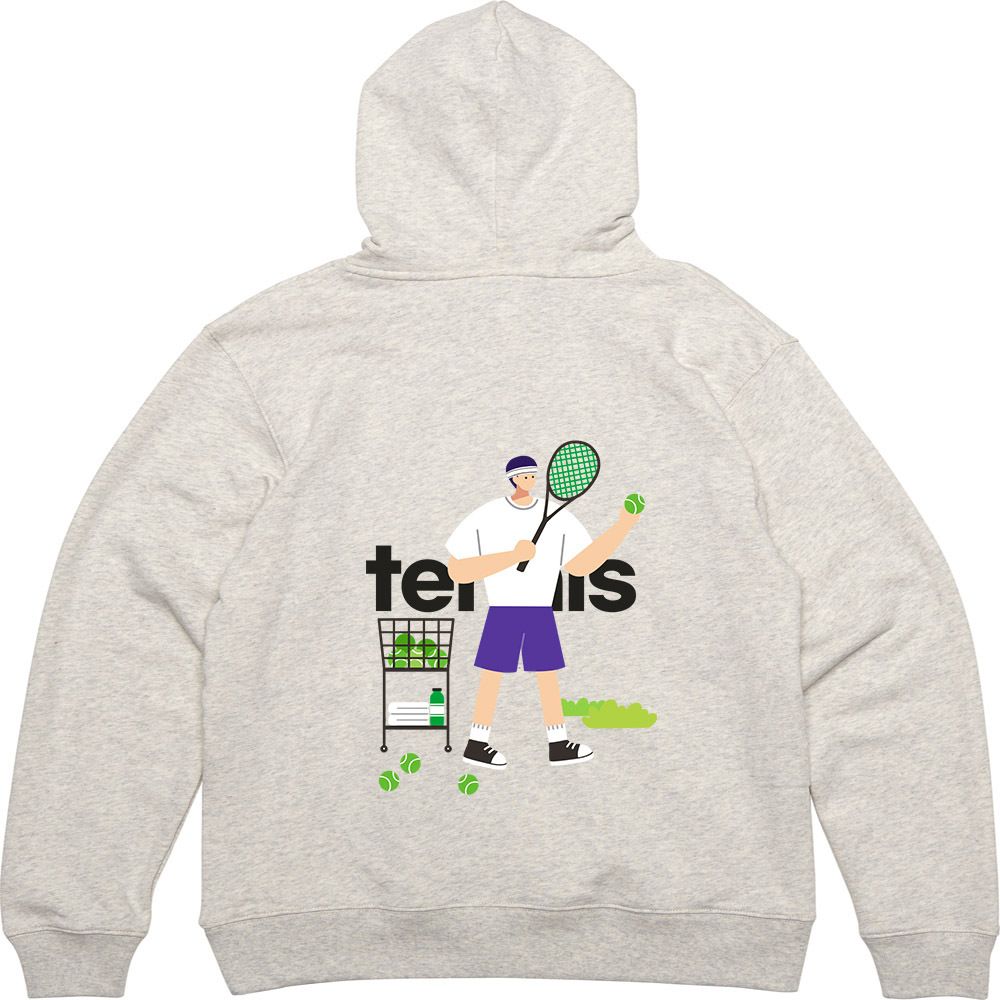 후드집업 뒷면 프린트티셔츠 테니스 TENNIS