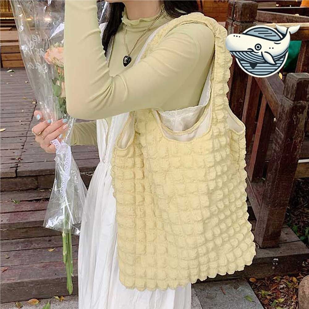 파스텔 컬러 와플숄더백 패션 데일리백 귀여운