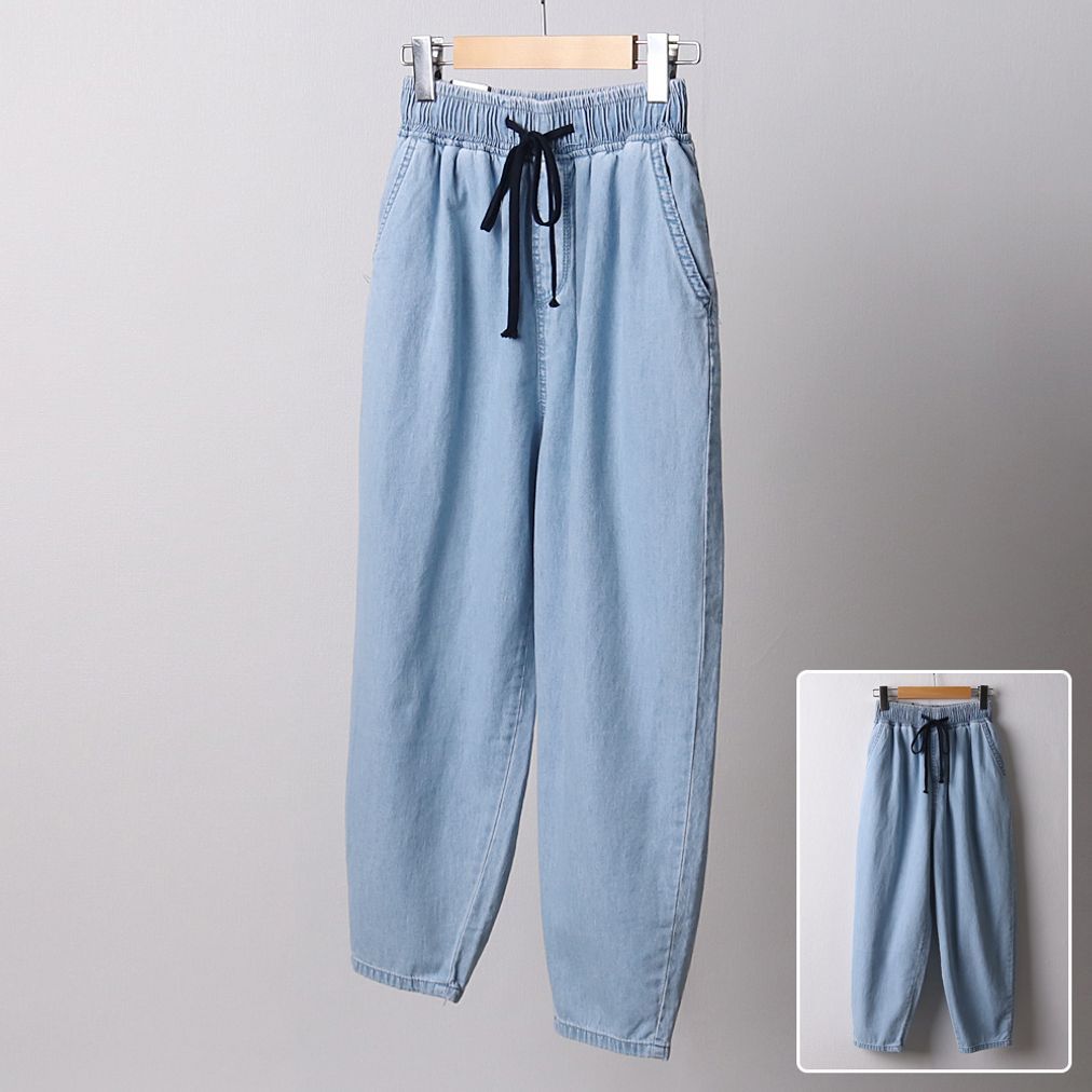 마담옷 빅사이즈 빅사이즈미시옷 밴딩 데님 배기