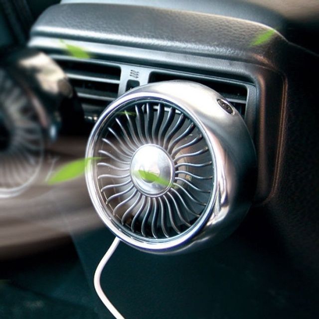 미모아 차량용 서큘레이터 LED무드등 USB선풍기