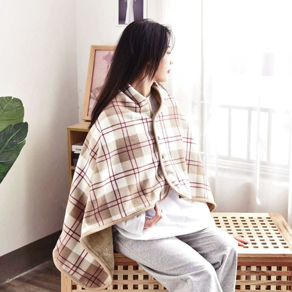 블망토 담요 80x130cm 브라운레드 식당 회사 기내