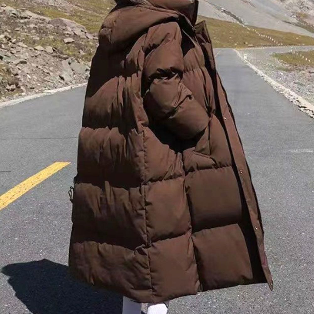 여자 가성비 보세 기장 긴 롱 패딩 점퍼 패션 스타일