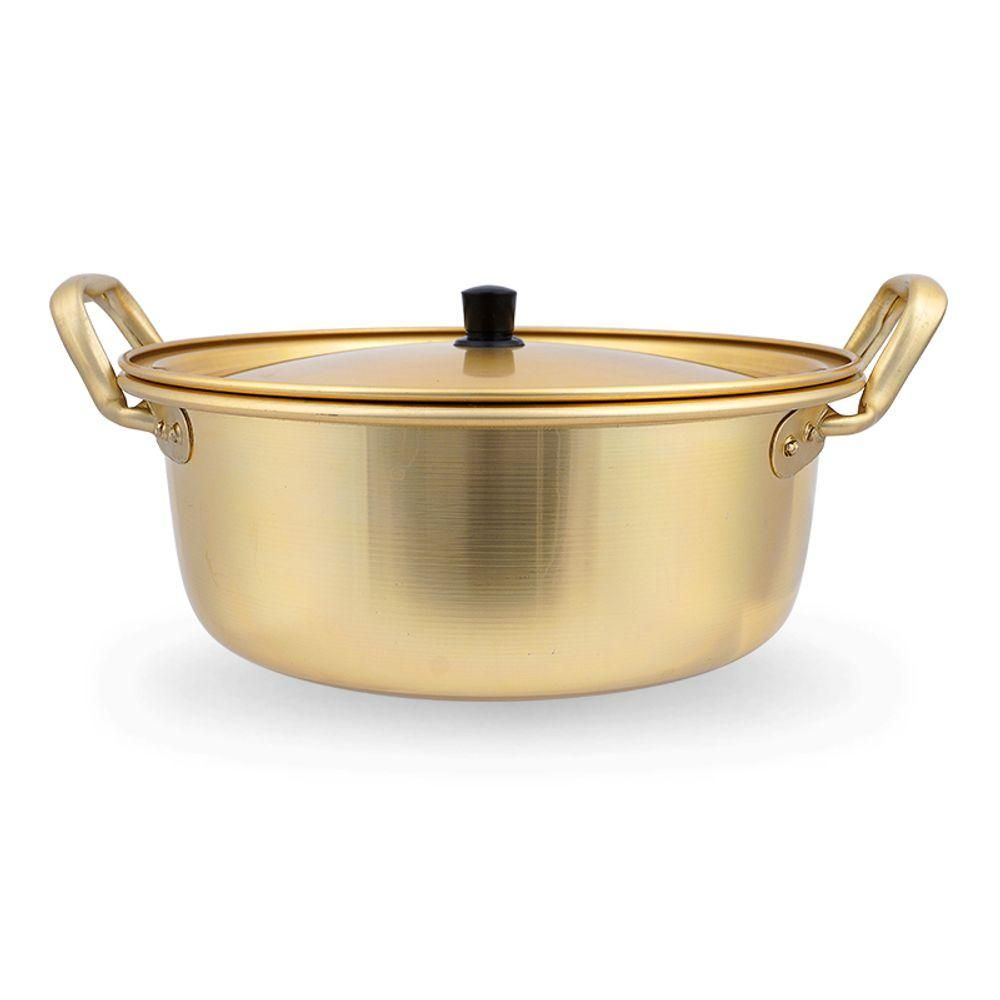 국산 업소용 찌개냄비 노란 양수 양은 냄비 30cm