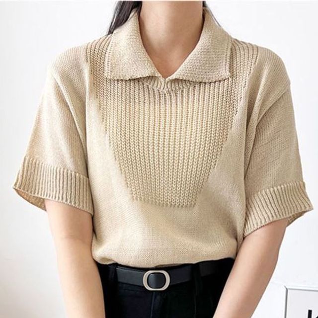 원컬러 XL 면혼방 봄여름심플아이스반팔티 오피