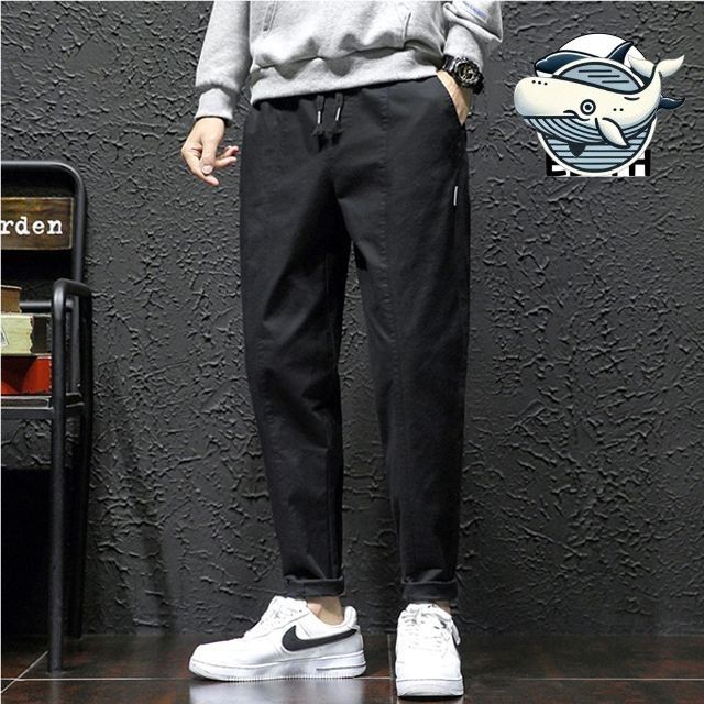 편안한 직장인 캐주얼 팬츠 남성 롤업 밴딩