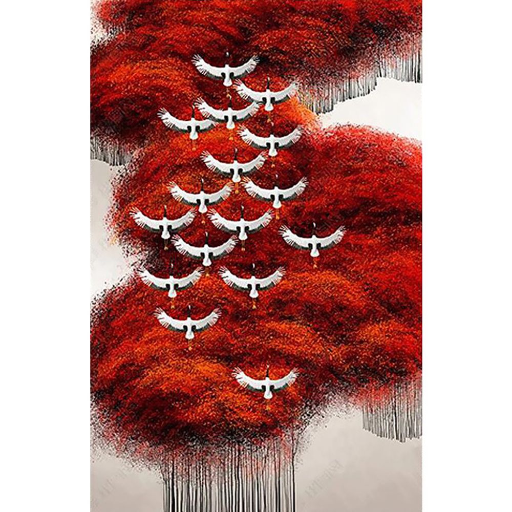 군학도 (패브릭) 보석십자수 50x80