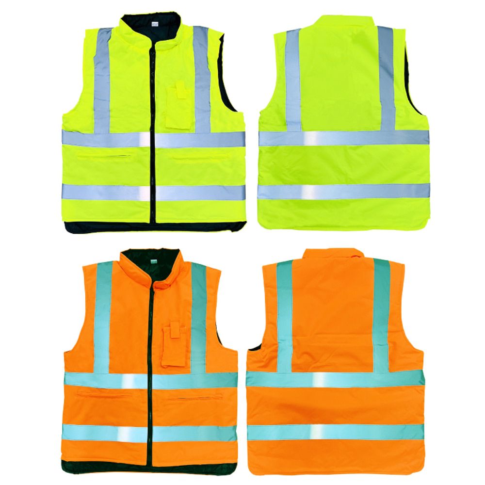 겨울 패딩 안전조끼 주황 형광 XL 2XL