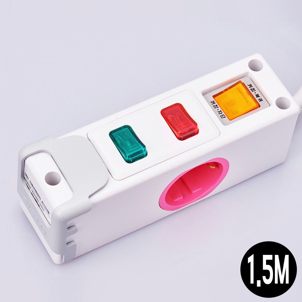 멀티탭 개별전원 스위치 콘센트 2구 1.5M USB 2구
